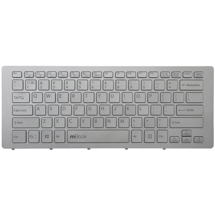 Teclado para Sony VAIO SVF15N17CXS Silver US com LED