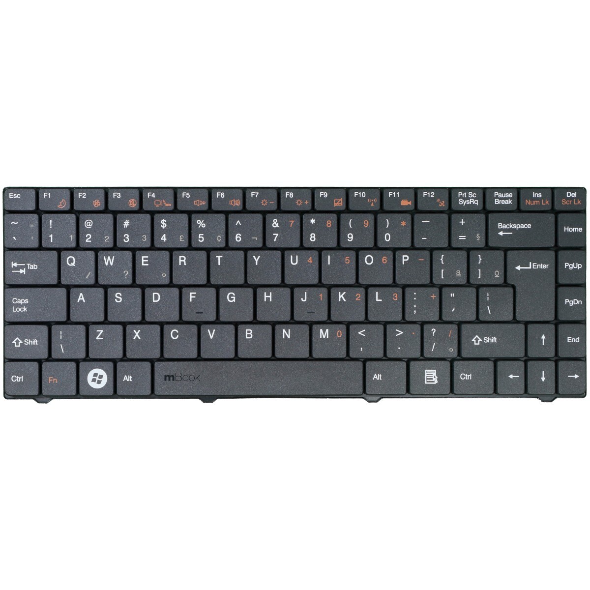 Teclado para notebook compatível com 71GU50012-40 Wifi F10, 
