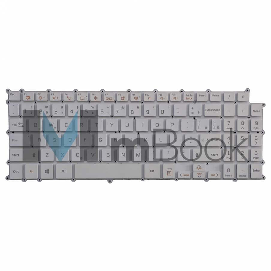 Teclado para notebook compatível com LG Gram 15z980-m, 