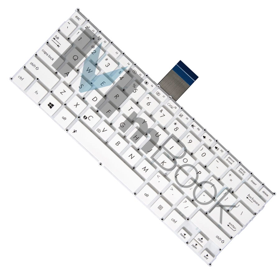 Teclado pra Asus Vivobook X200CA-DB02 Branco Layout US