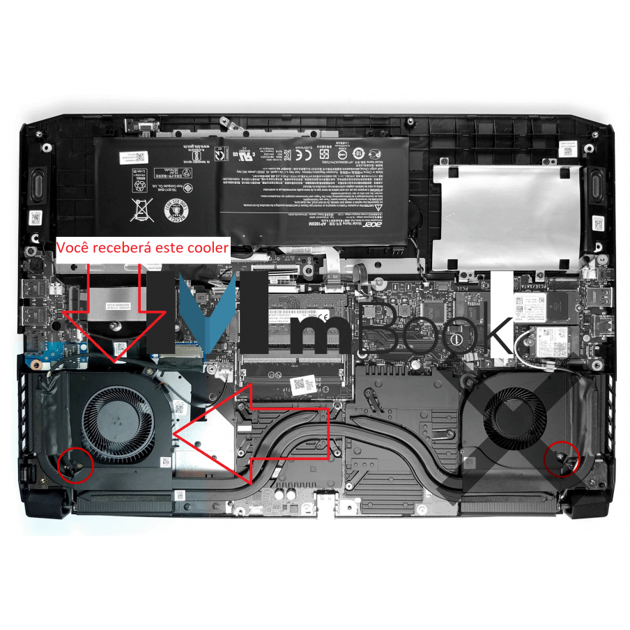 Cooler Ventoinha Para Acer Compatível Com Pn Dc28000qdf0