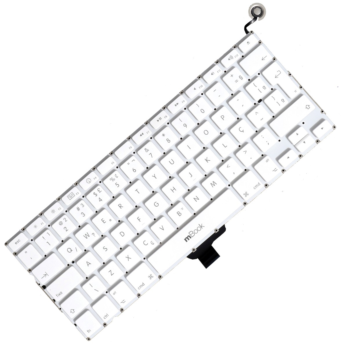 Teclado compatível com Macbook White 2009 A1342 BR Ç