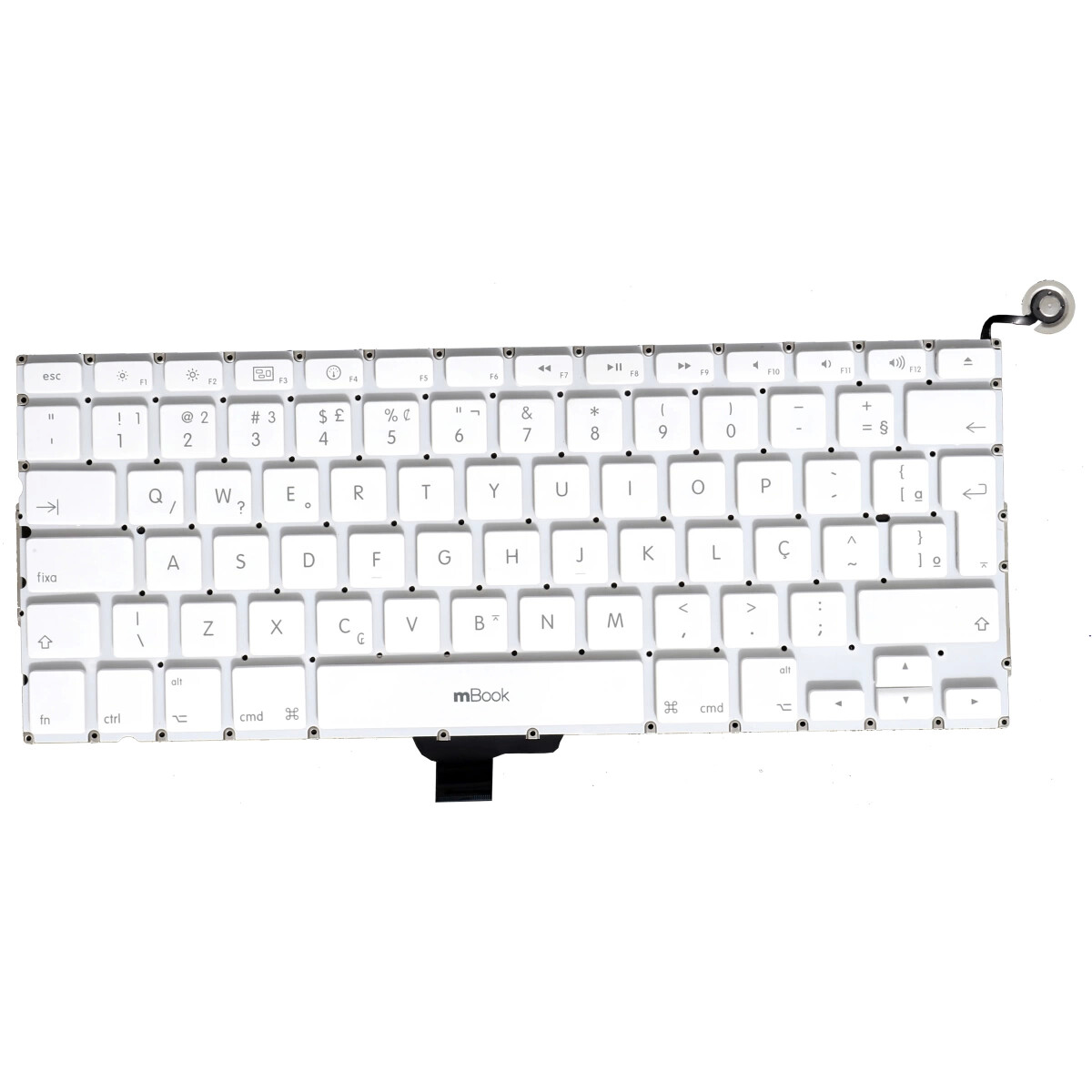 Teclado compatível com Macbook White 2009 A1342 BR Ç, 