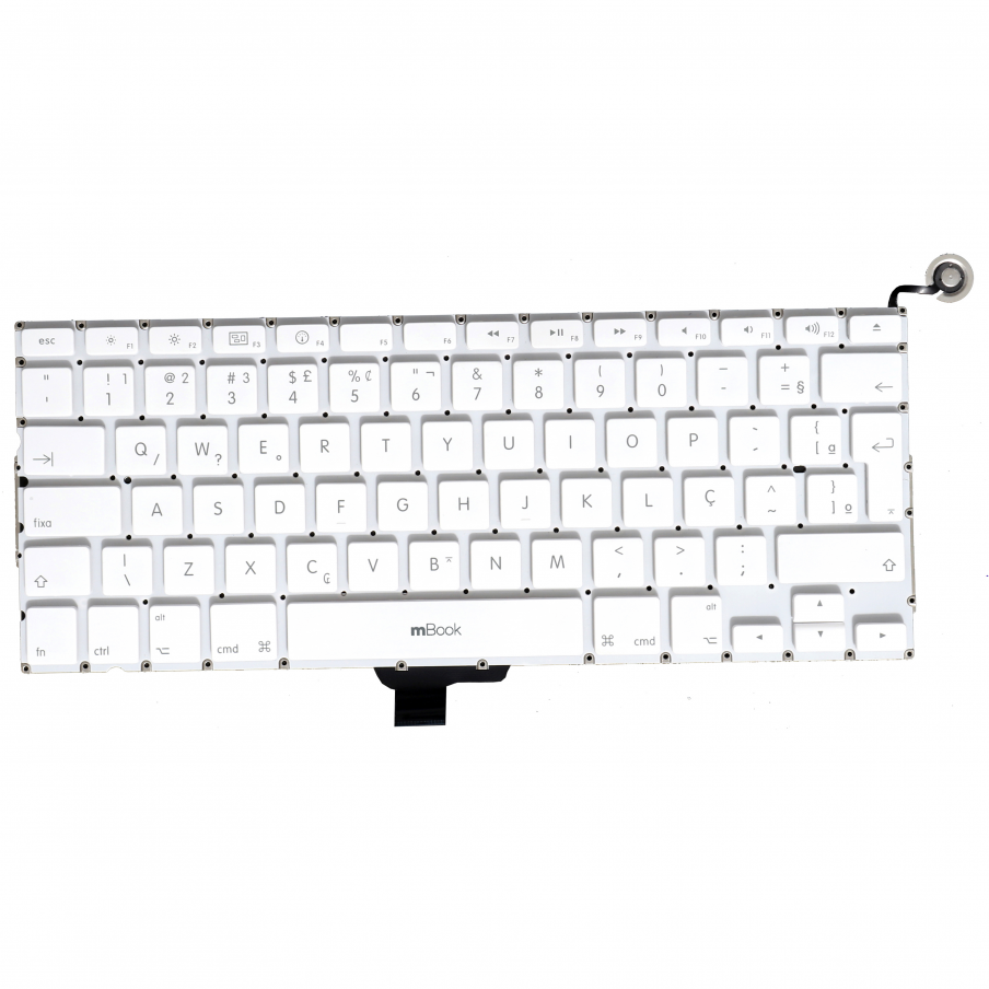 Teclado compatível com Macbook White 2009 A1342 BR Ç