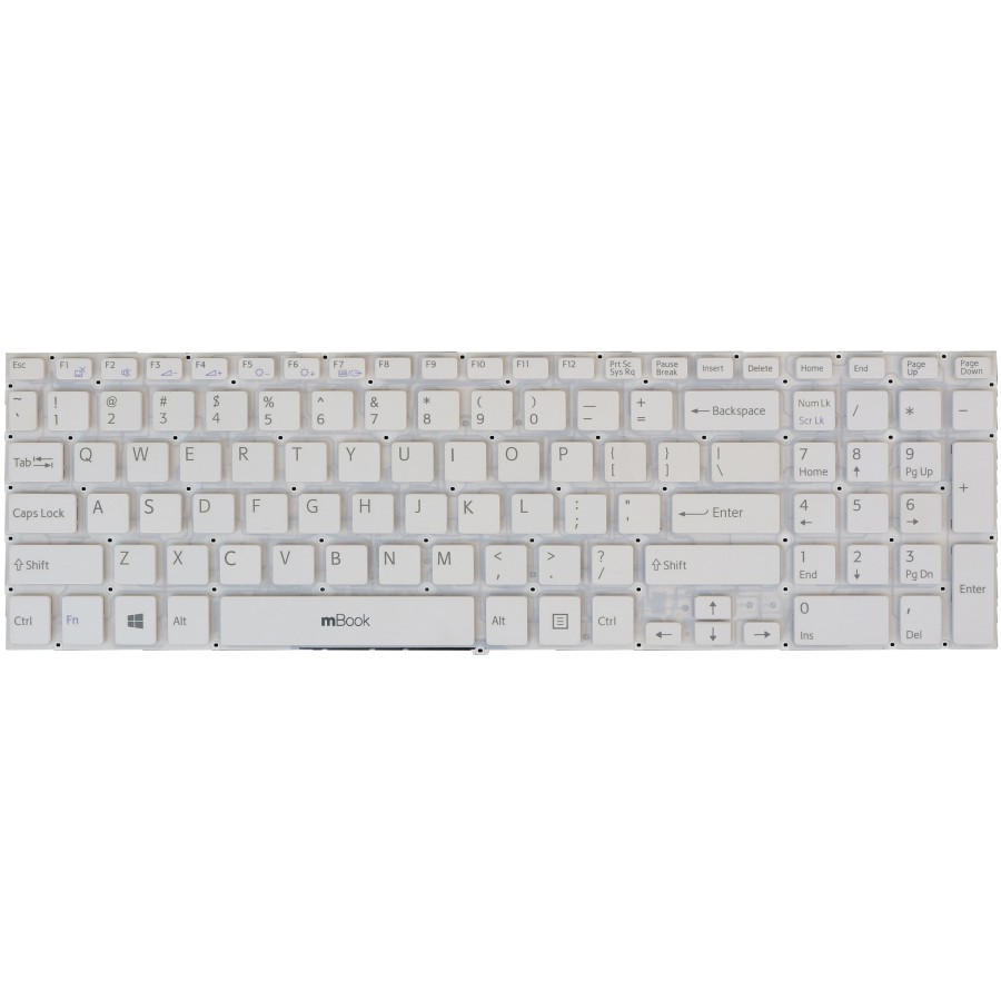 Teclado para Sony Vaio Aehk9+010203a V141706bs1gk Branco