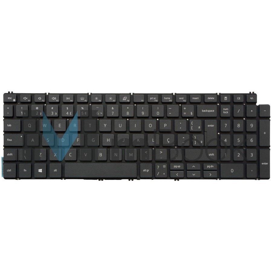 Teclado Para Notebook Dell Inspiron Dell P90f002 Com Leds