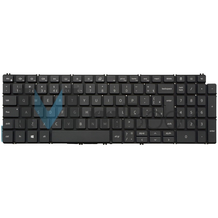 Teclado Para Notebook Dell Inspiron Dell P90f002 Com Leds