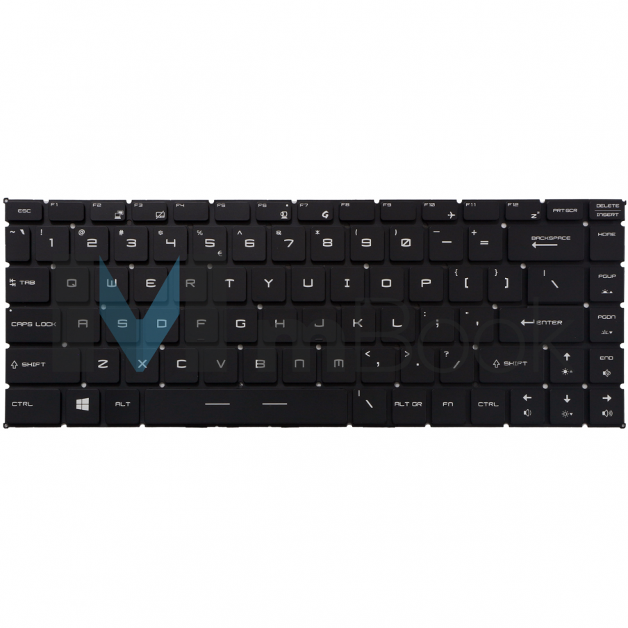 Teclado para MSI GS65 8SG-029ES Stealth Preto Us Led, 