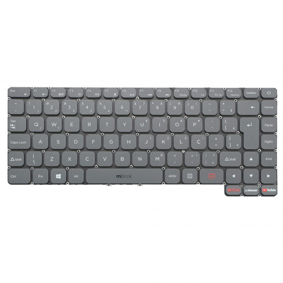Teclado Para Notebook Positivo motion q464c Cinza