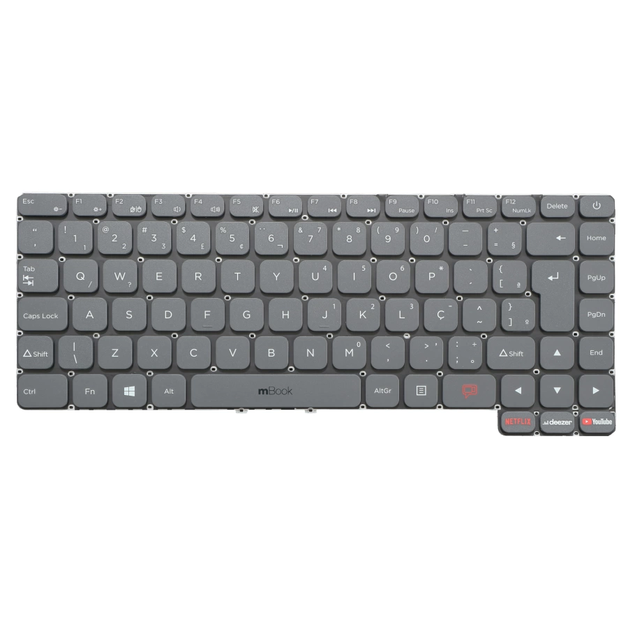 Teclado pra Positivo Motion C4500F Cinza