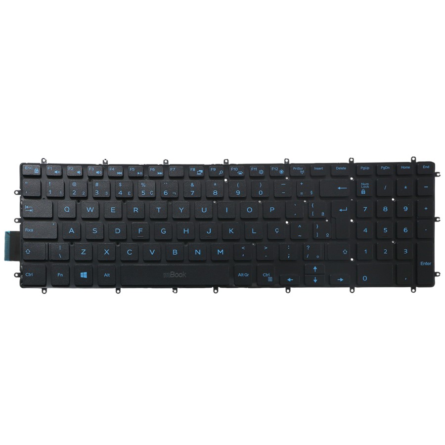 Teclado para notebook Dell PT1NY Azul Com LED