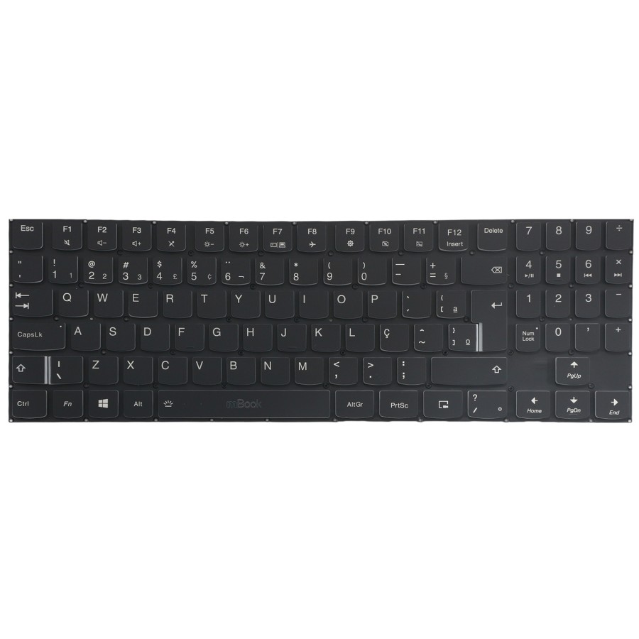 Teclado para Lenovo Y530-15ICH Led Branco