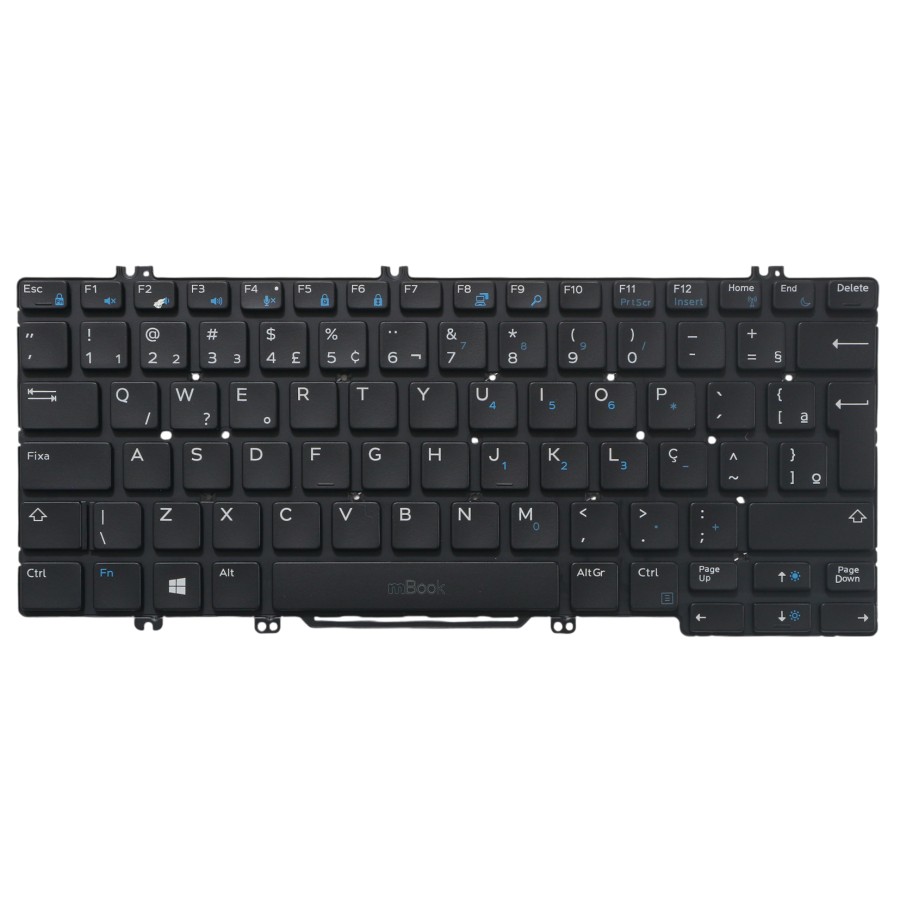 Teclado para Dell Latitude E7290 BR com Ç