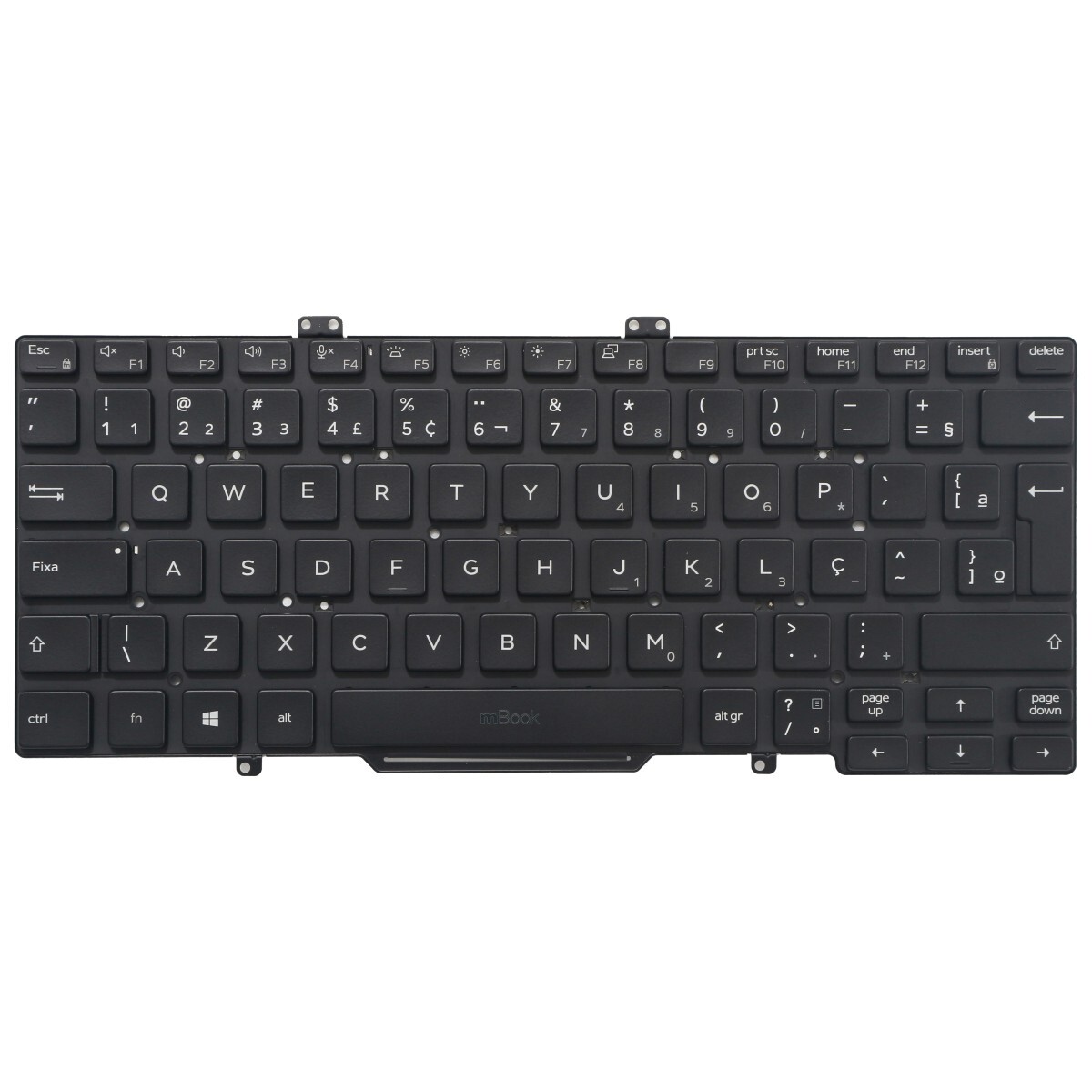 Teclado para Dell compatível com DELL LATITUDE 7400 BR com Ç, 
