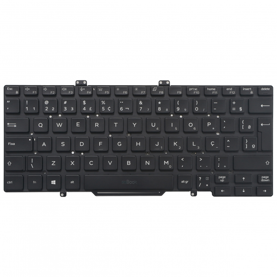 Teclado para Dell compatível com DELL LATITUDE 7400 BR com Ç