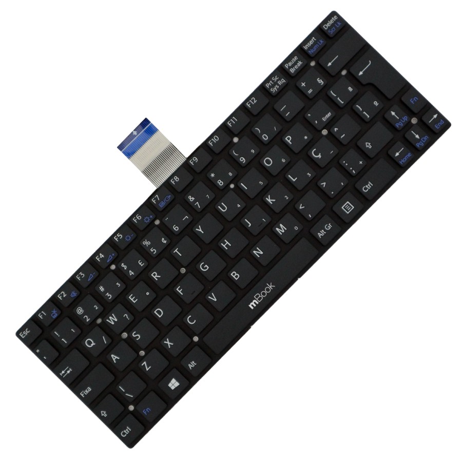 Teclado Para Netbook Sony Svt111a11x Svt11125cbs Preto Com Ç