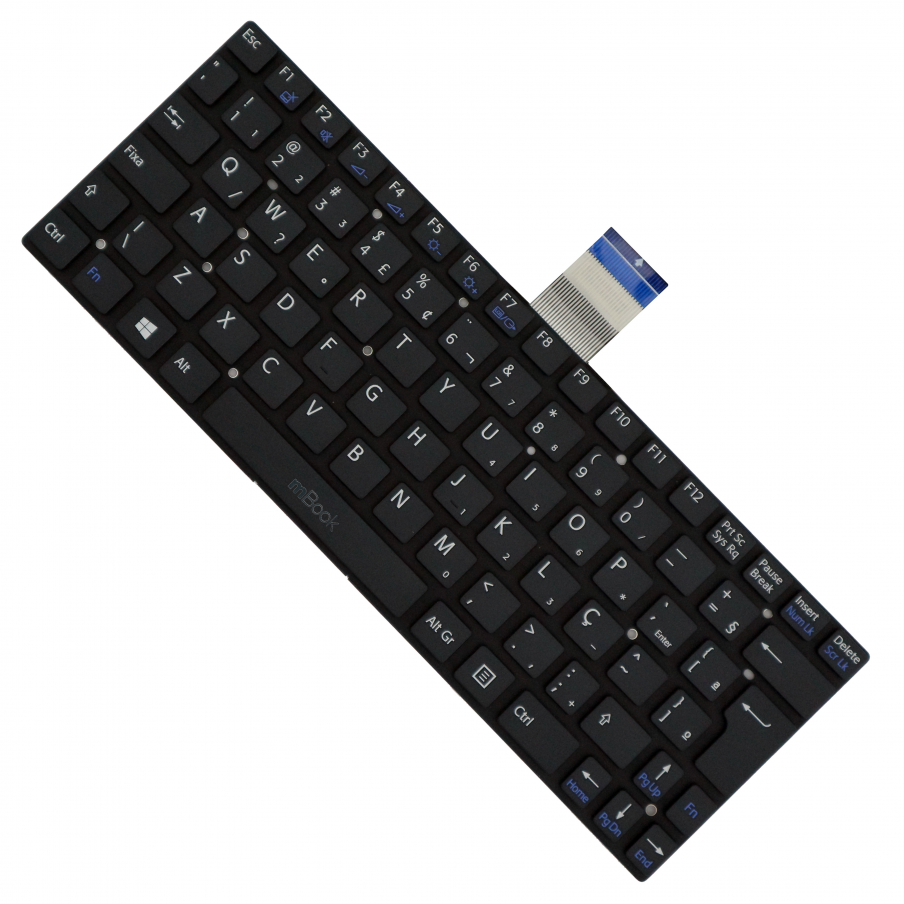 Teclado Para Netbook Sony Svt111a11x Svt11125cbs Preto Com Ç