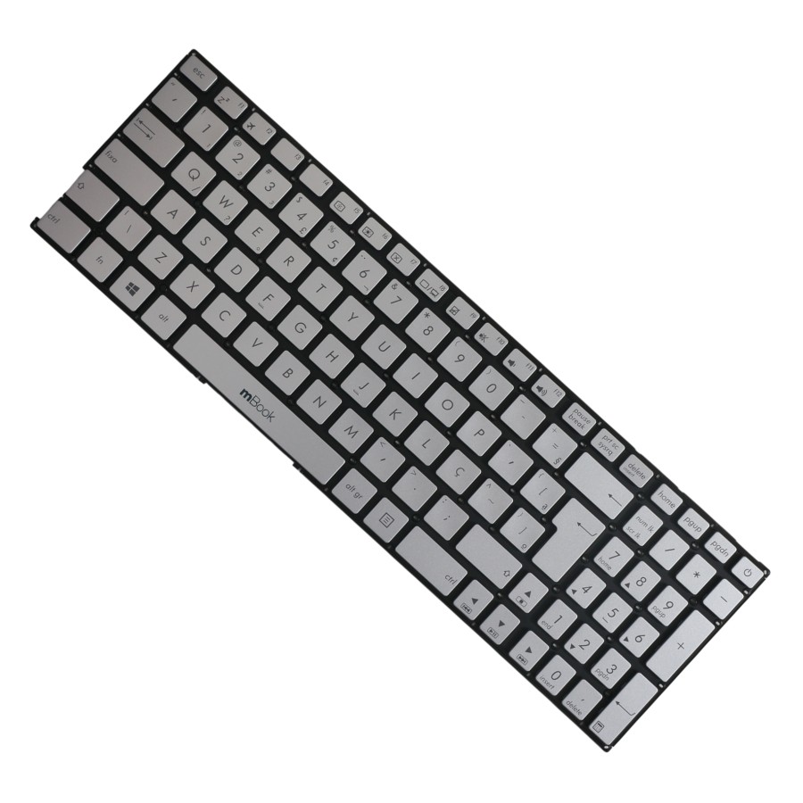 Teclado para Asus compativel com PN asm18l56pa6g50 Prata Br