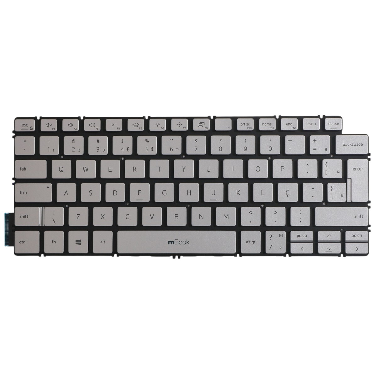 Teclado mBook para Dell sn8285bl BR Prata com LED, 