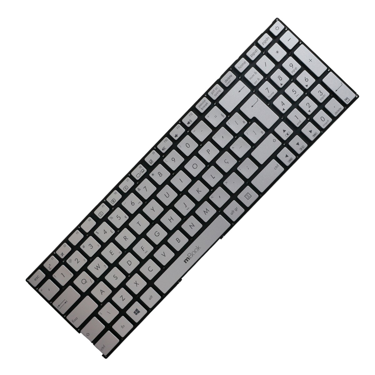 Teclado para notebook Asus compativel com asm18l5 Prata Br