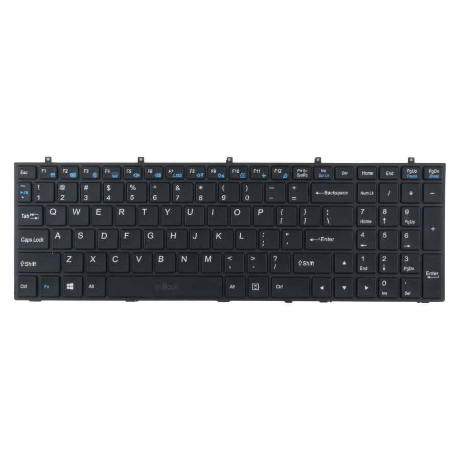 Teclado para notebook compatível com PN 6-80-W6700-011-1, 