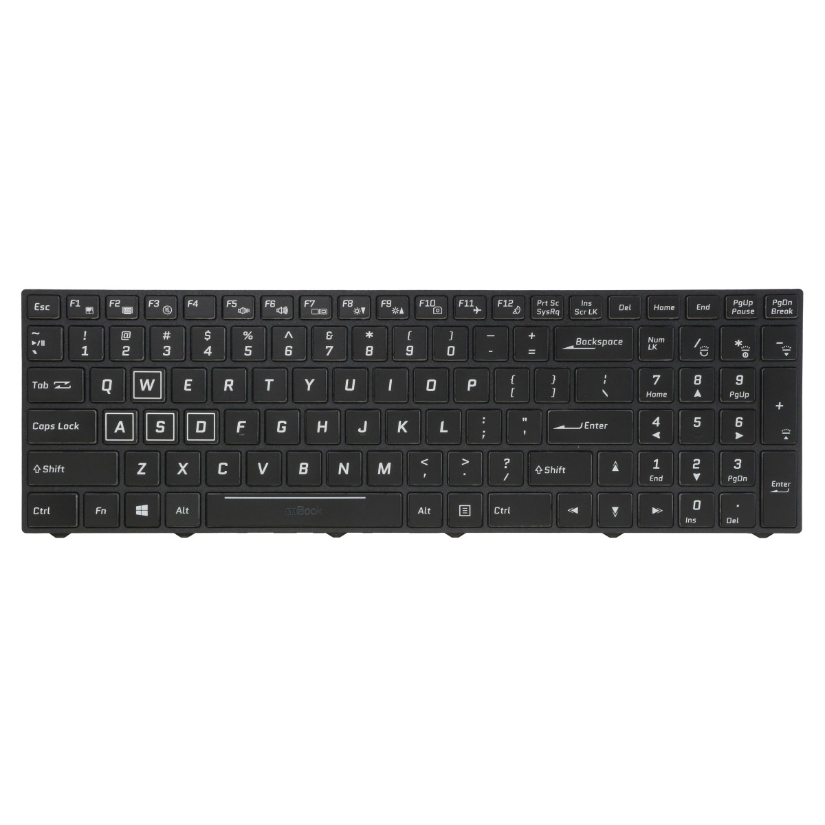 Teclado para Avell compatível com 1701057808m LED RGB, 