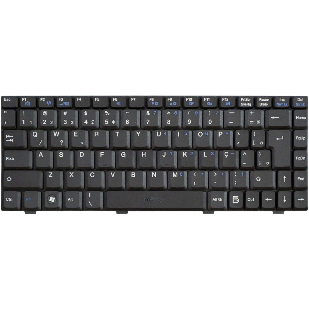 Teclado Semp para Toshiba Sti Is1462 V022405bk5 Br Com ( Ç ), 