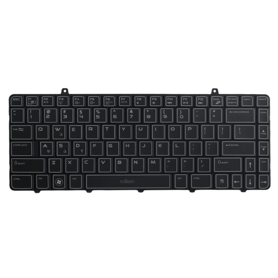 Teclado mBook para Dell compatível com v109002cs1 US Com LED