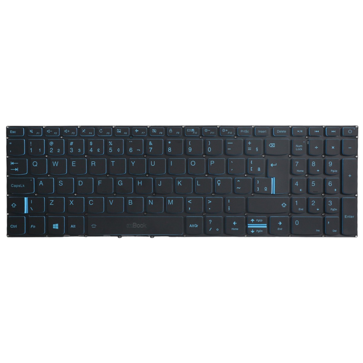Teclado mBook para Lenovo IdeaPad 320-17IKB 80BJ BR com LED, 