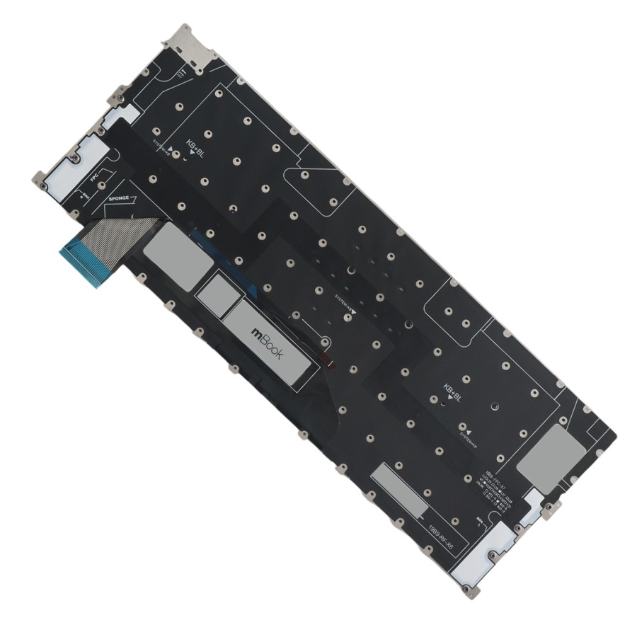 Teclado mBook para Dell 03jpw6, dlm19b9 BR com LED