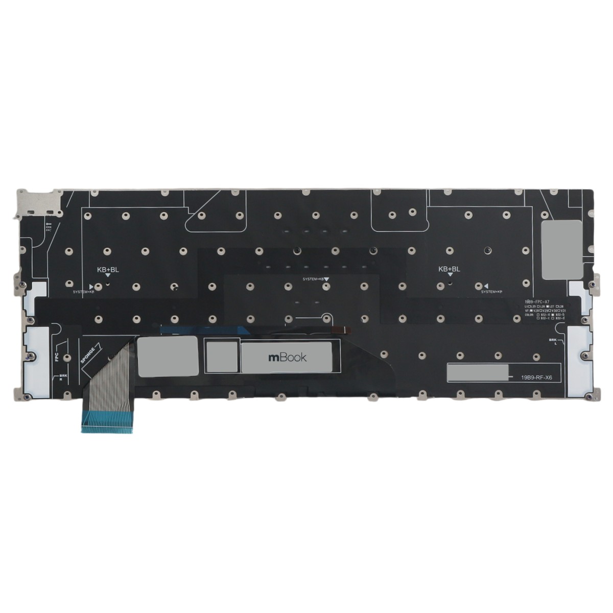 Teclado mBook para Dell 03jpw6, dlm19b9 BR com LED, 