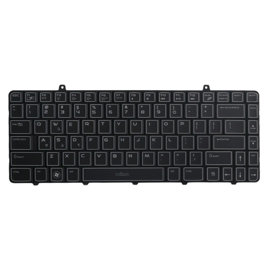 Teclado mBook para Dell compatível com 0ktg44 US Com LED