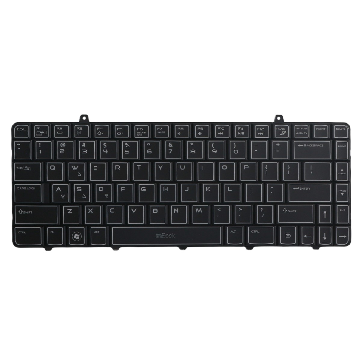 Teclado mBook para Dell Alienware AM11X R1 US Com LED, 