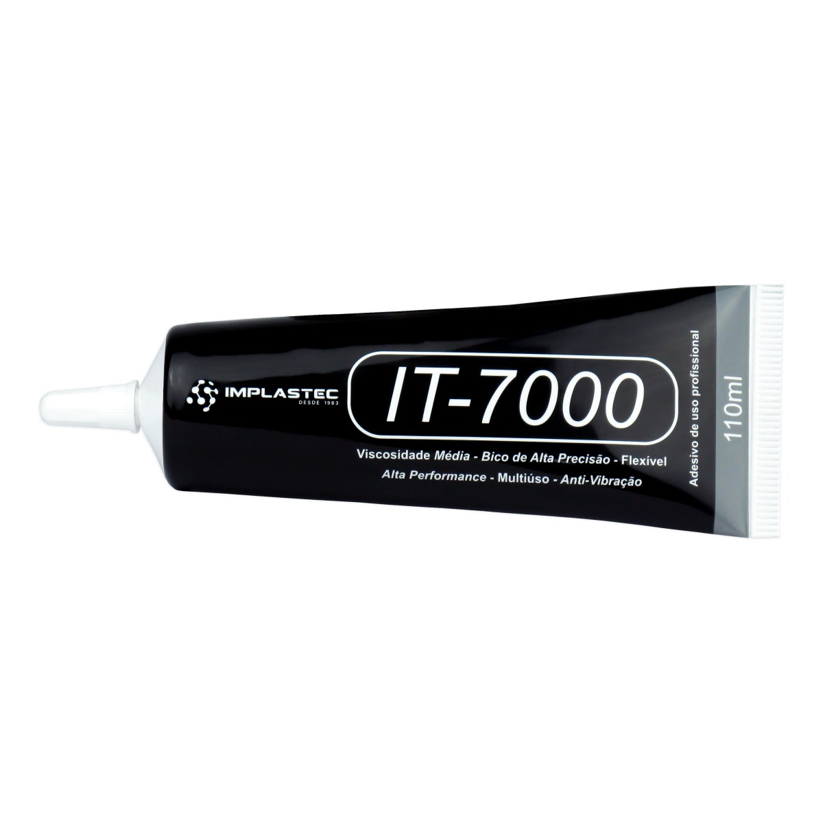 Cola Adesiva Multiuso Preto Implastec IT-7000 110ml