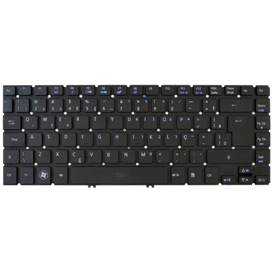 Teclado para Acer Nsk-r8bbq Aezk600010 9z.n9sbq.b1b Zqk