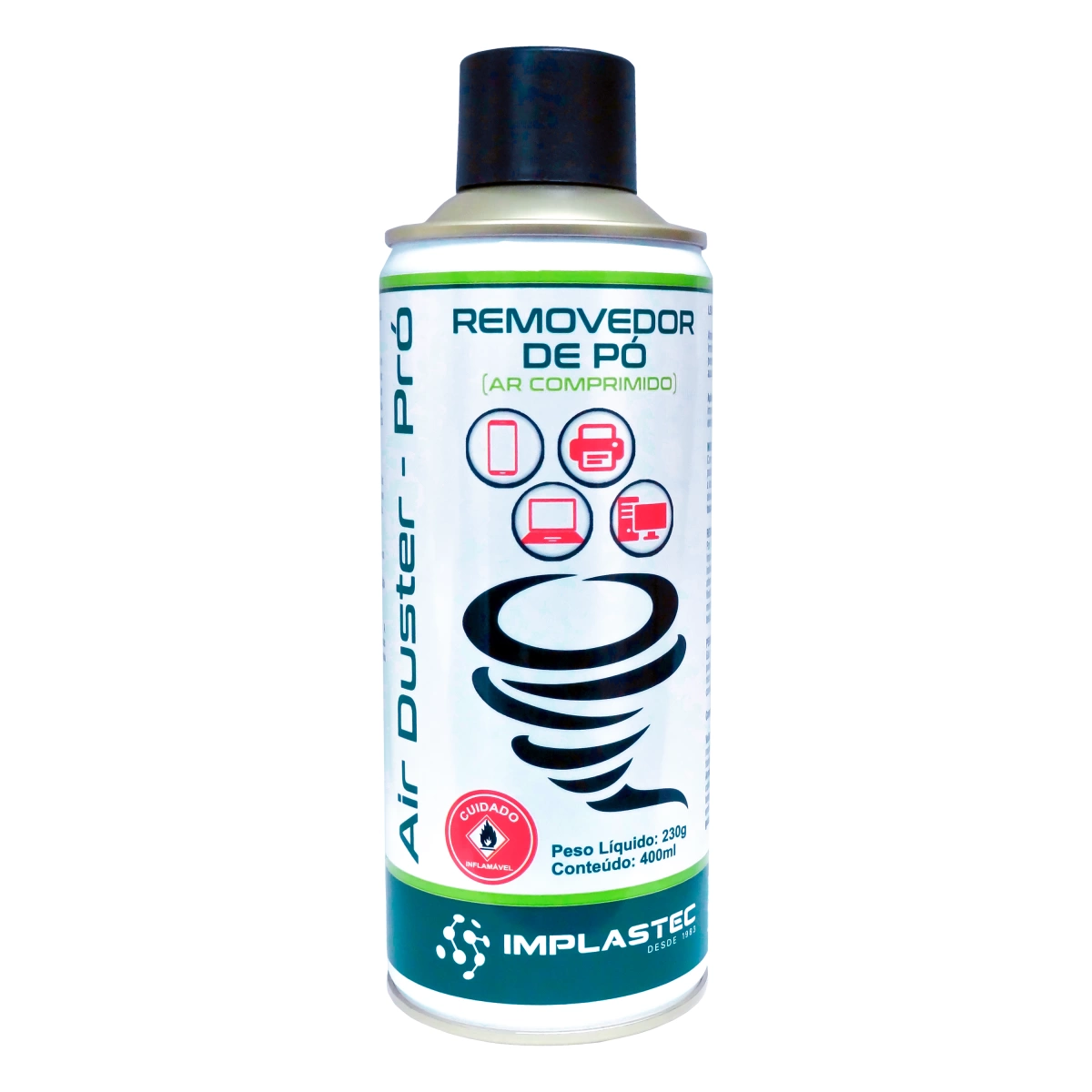 Ar Comprimido Aerossol Implastec Air Duster Pro 400ml 230g