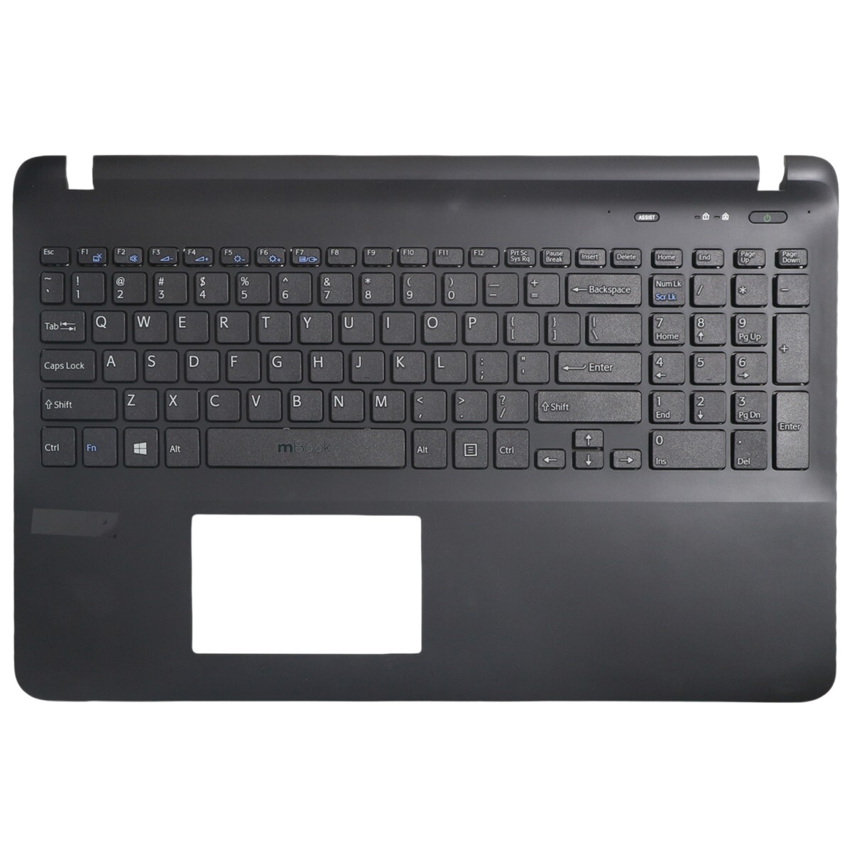 Carcaça Base Teclado para Sony VAIO SVF15325CBW Preto, 