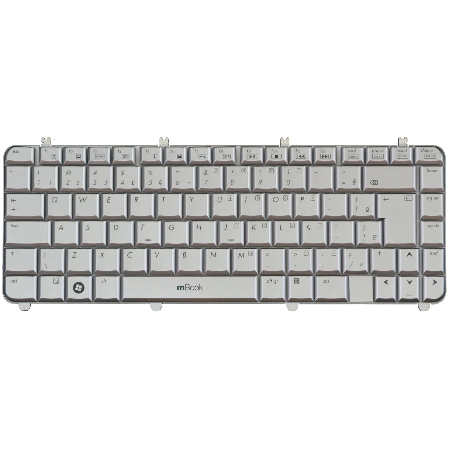 Teclado Hp Pavilion Dv5-1000 Séries Prata Com Ç