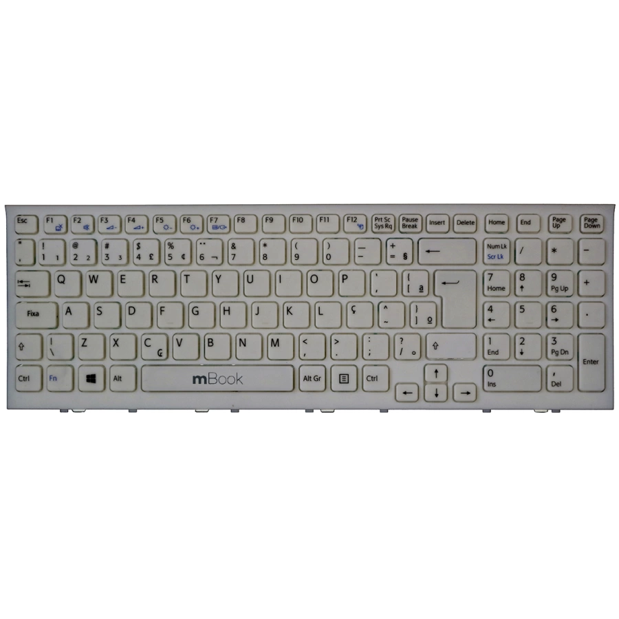 Teclado Sony Vaio Vpcee23eb Pcg-61611x Vpcee23eb/w Branco Br