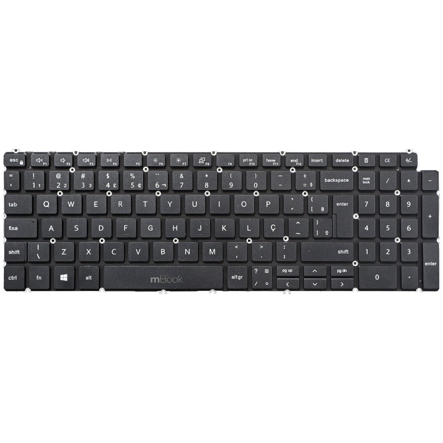Teclado para Notebook Dell Inspiron Dell P90f002 BR sem LED