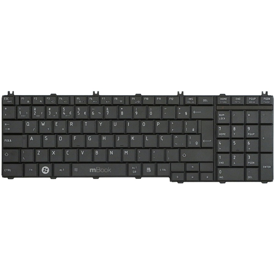 Teclado para Toshiba Satellite L675-s7048 Layout BR