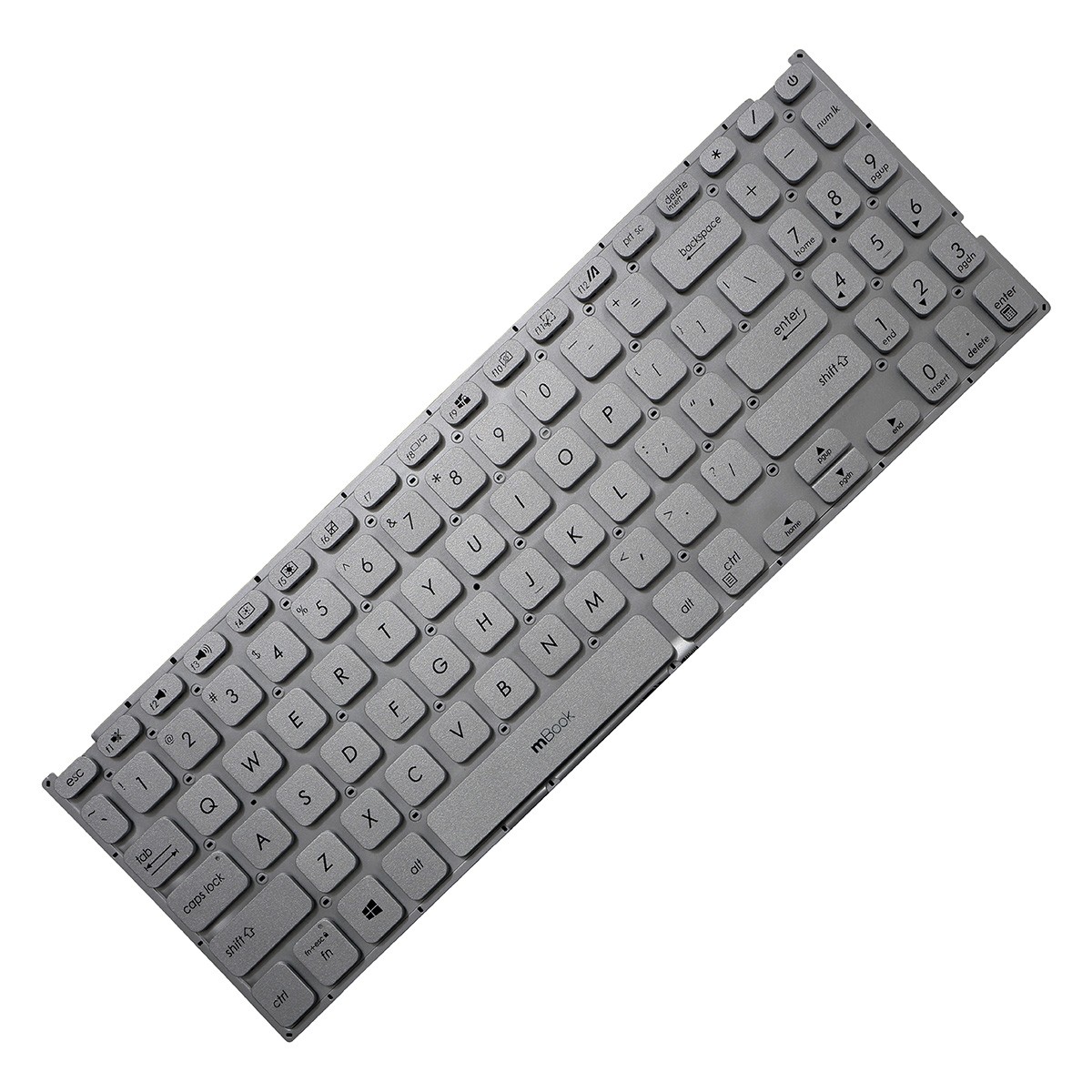 Teclado para Asus R515SA R515MA Layout US Cor Prateada