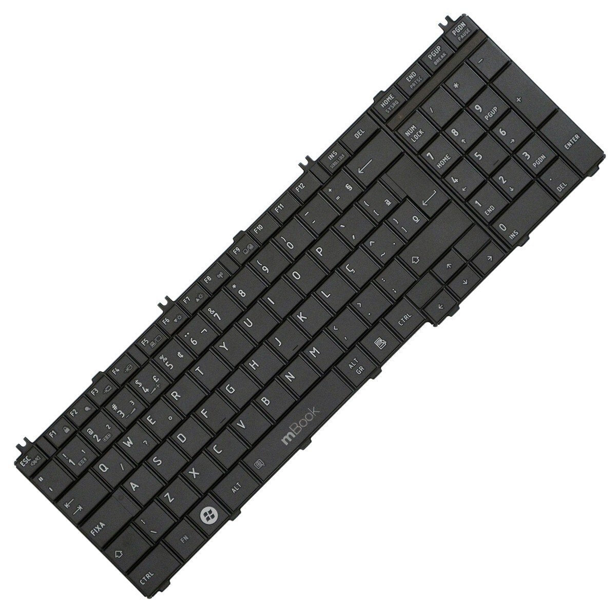 Teclado para Toshiba Satellite L755d-s5106 Layout BR, 
