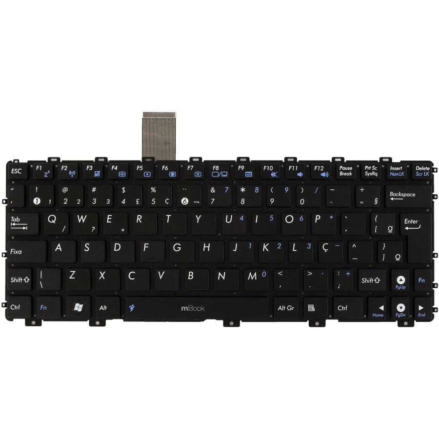 Teclado Asus Eeepc 1011cx 1011px 1015ped Sem Frame Abnt2 Ç