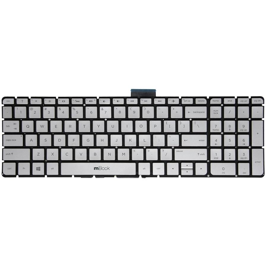 Teclado pra HP Pavilion Envy 17-S000 17-G110NR Prateado, US