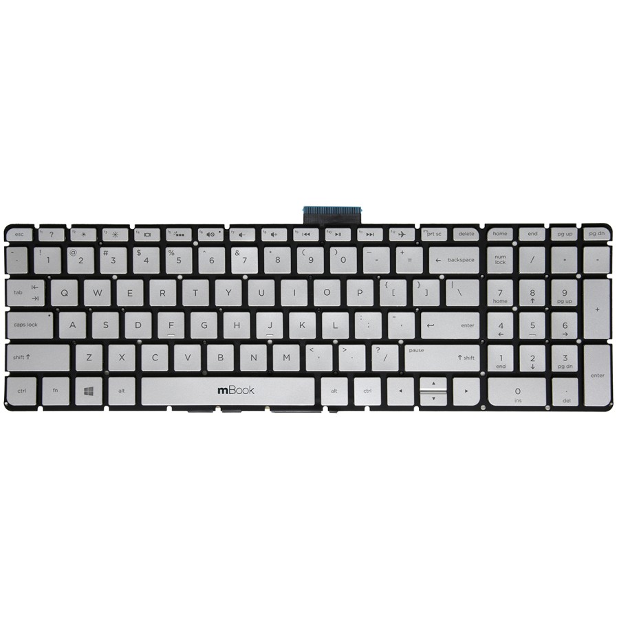 Teclado pra HP Pavilion Envy 17-S017CL 17-G119DX Prateado US