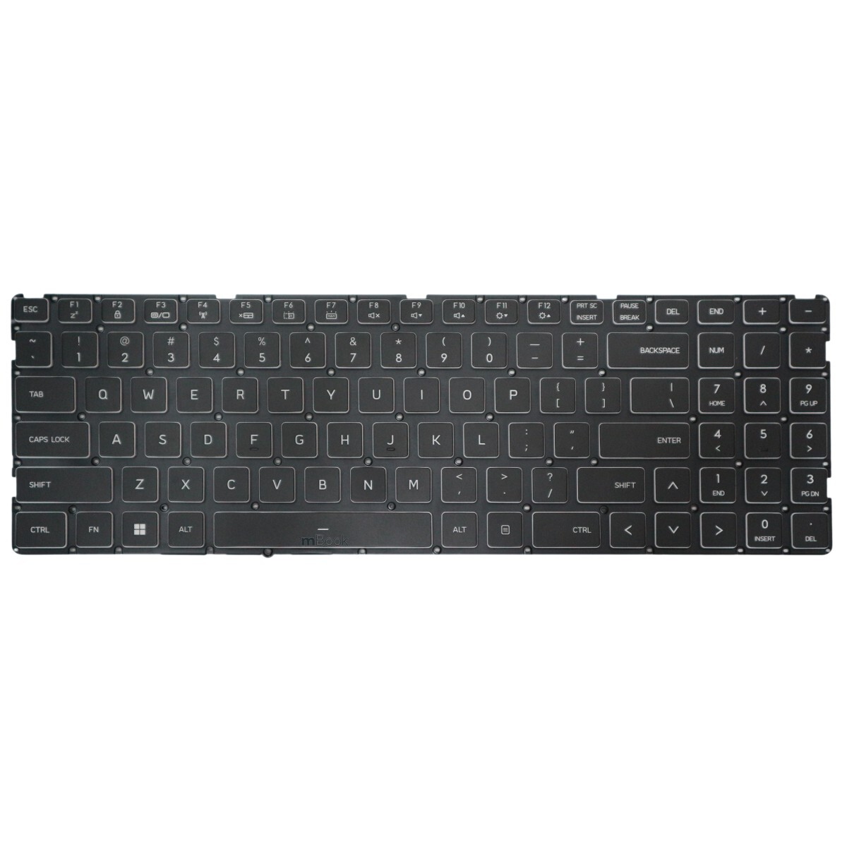 Teclado compatível com Gateway GWTN156-3 US Com LED, 