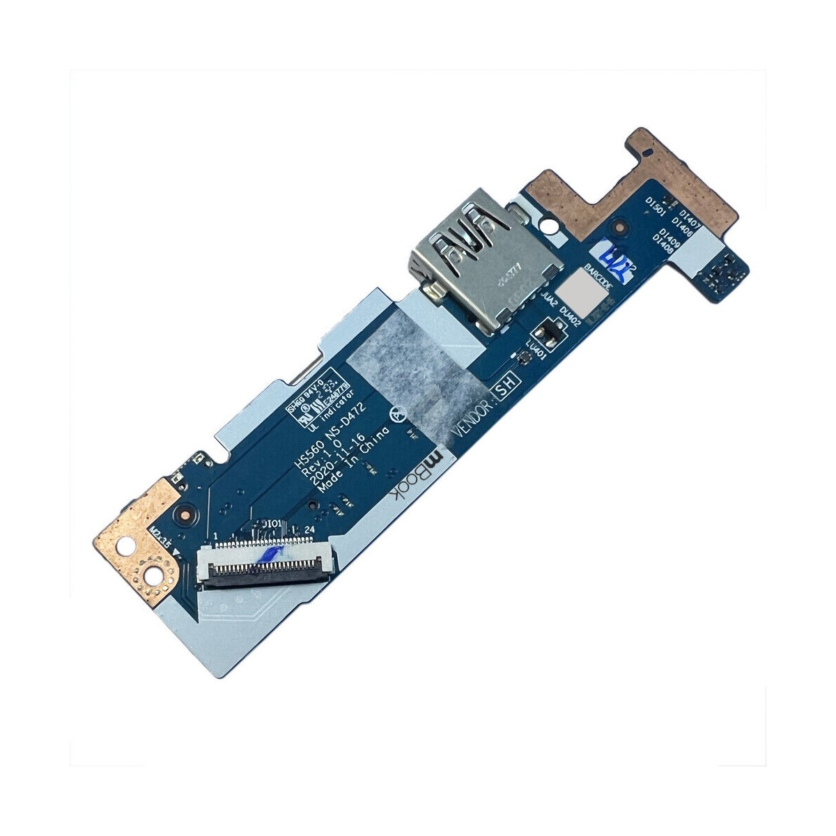 Placa Filha Power Usb para Lenovo Ideapad 3 15ITL6 Rev 1.0, 