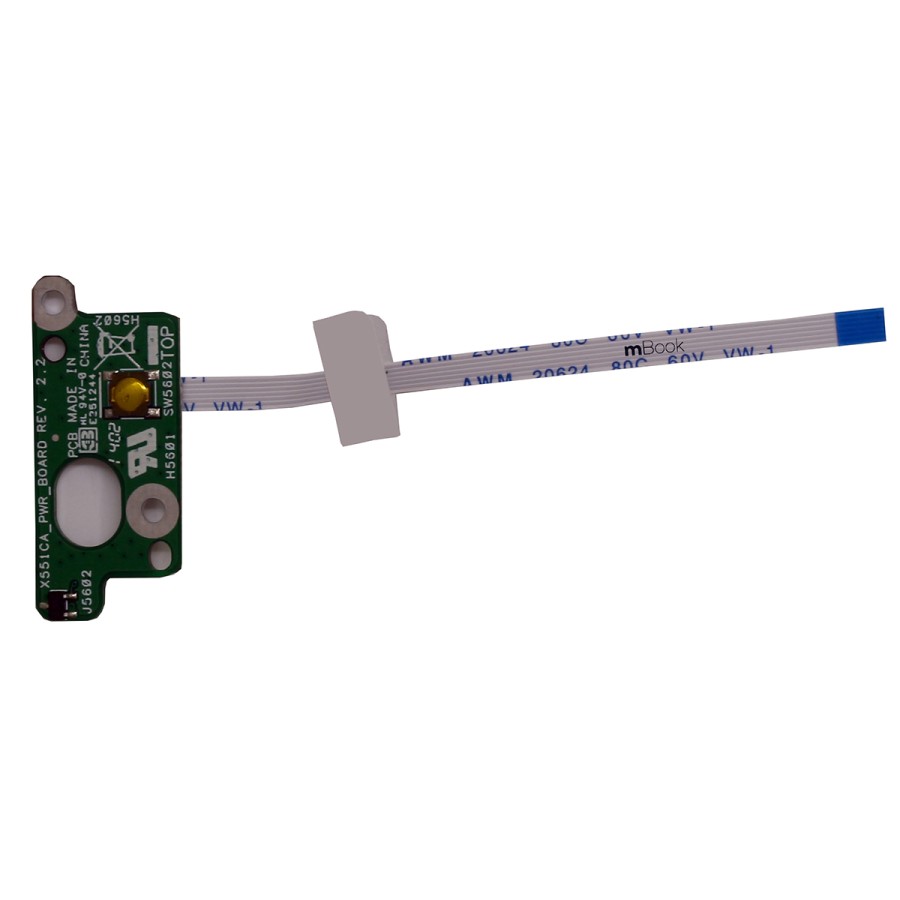 Placa Botão Power Asus X451 X451c X451m X451ca X551 X551ma