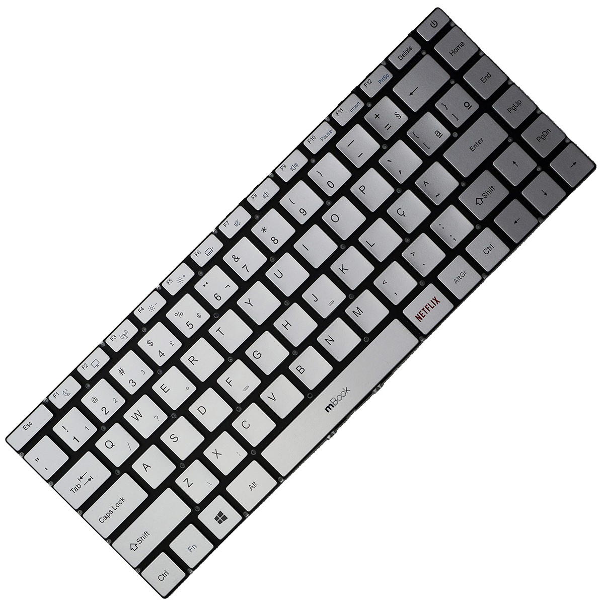 Teclado Para Multilaser Ultra UB530 BR Prateado, 